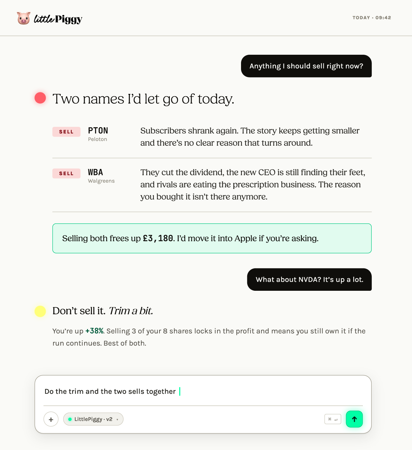 LittlePiggy — Conversational AI investing advisor